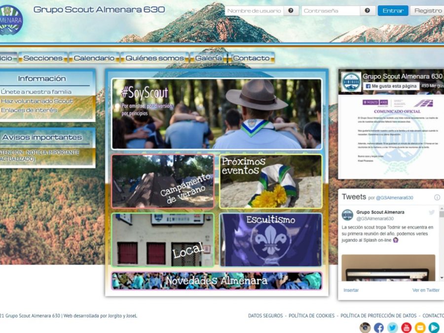 Diseño web – Grupo Scout Almenara 630