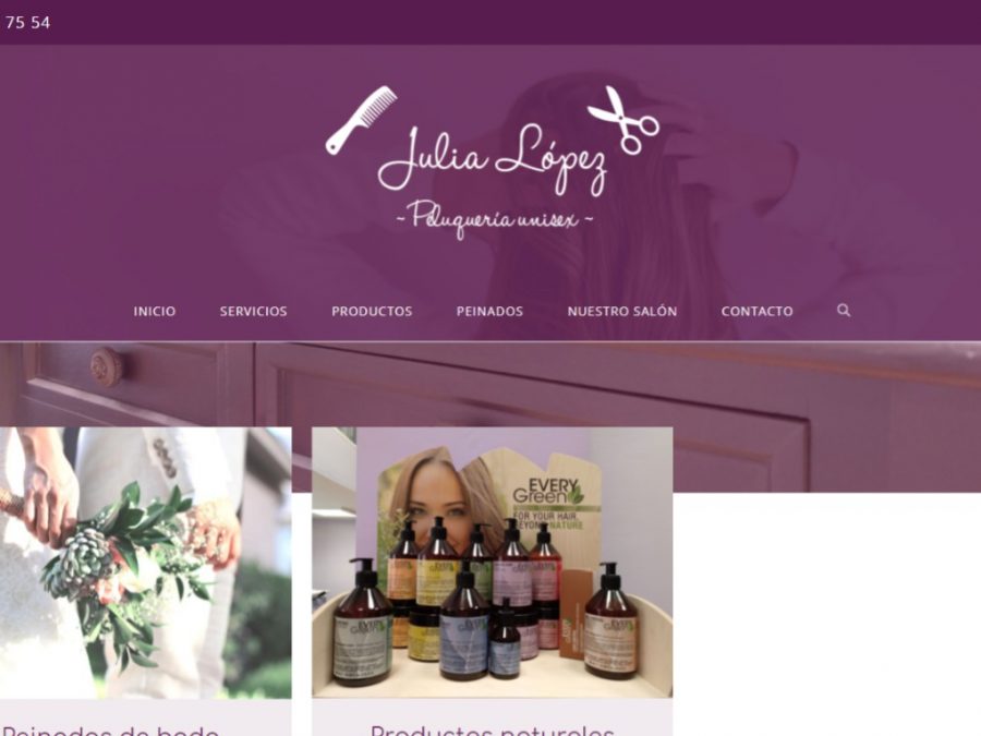 Diseño web – Salón de peluquería Julia López